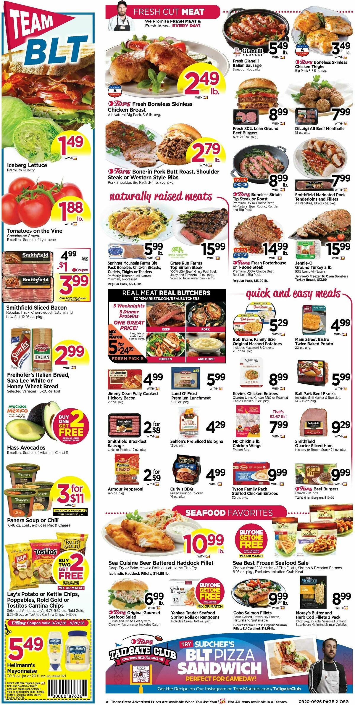 Tops Friendly Markets Weekly Ad from September 20