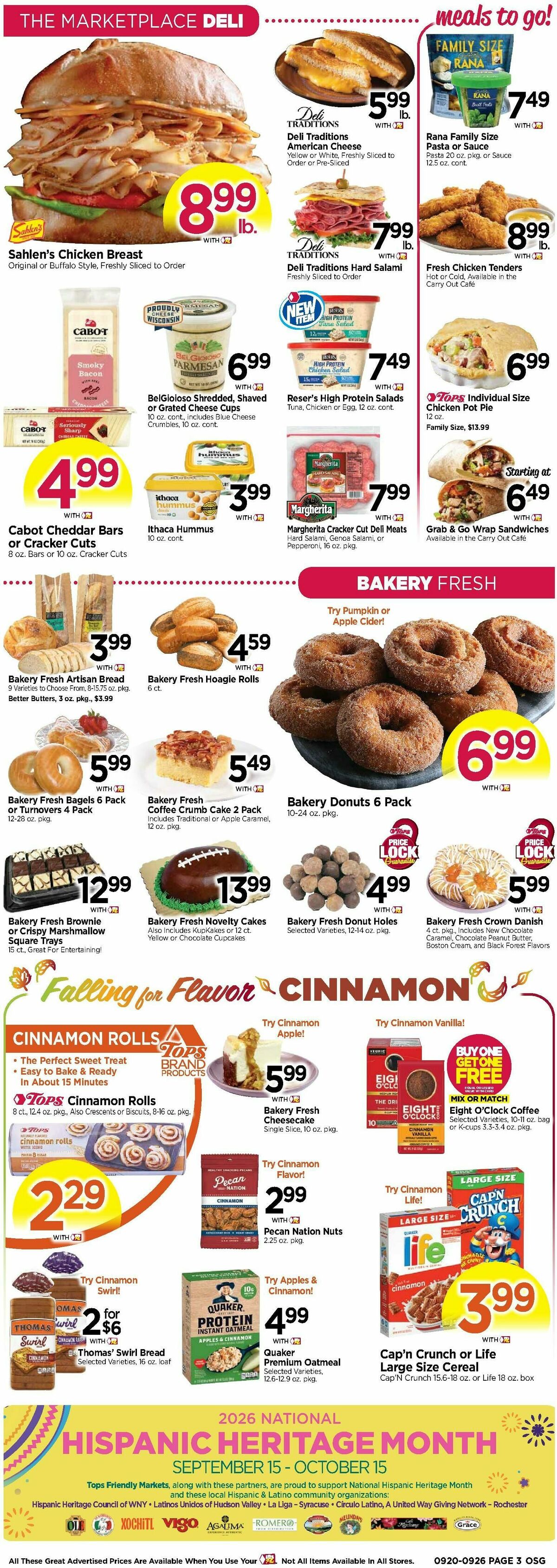 Tops Friendly Markets Weekly Ad from September 20