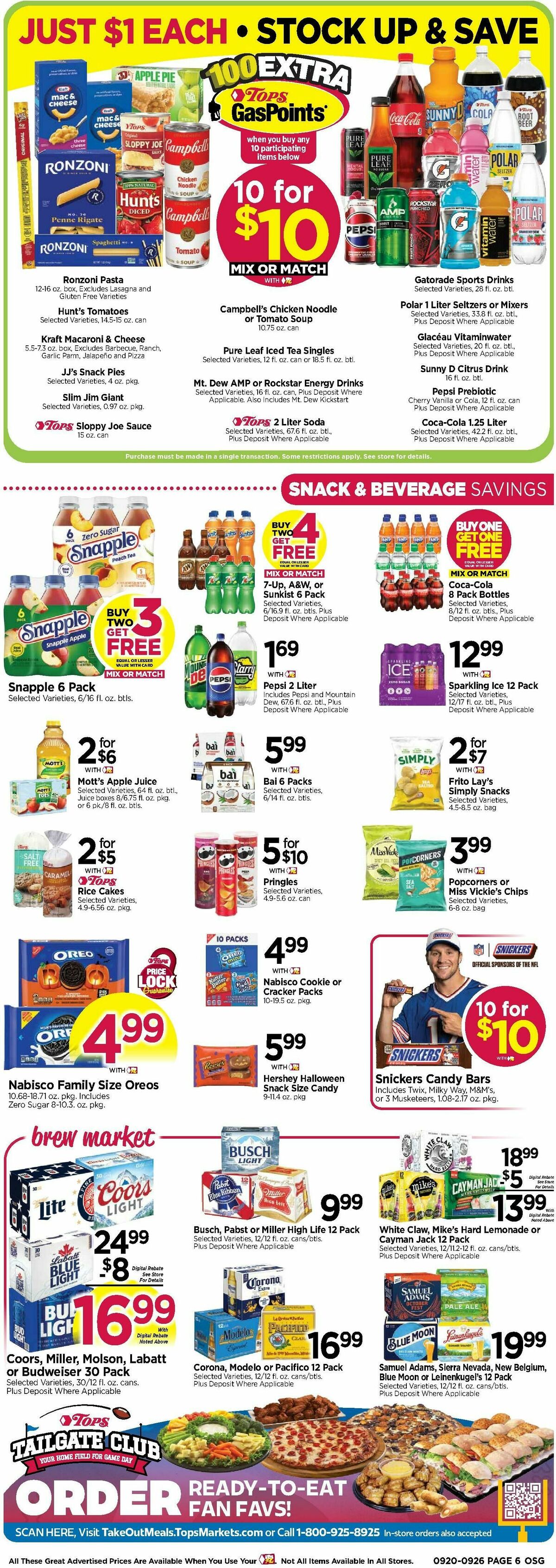 Tops Friendly Markets Weekly Ad from September 20