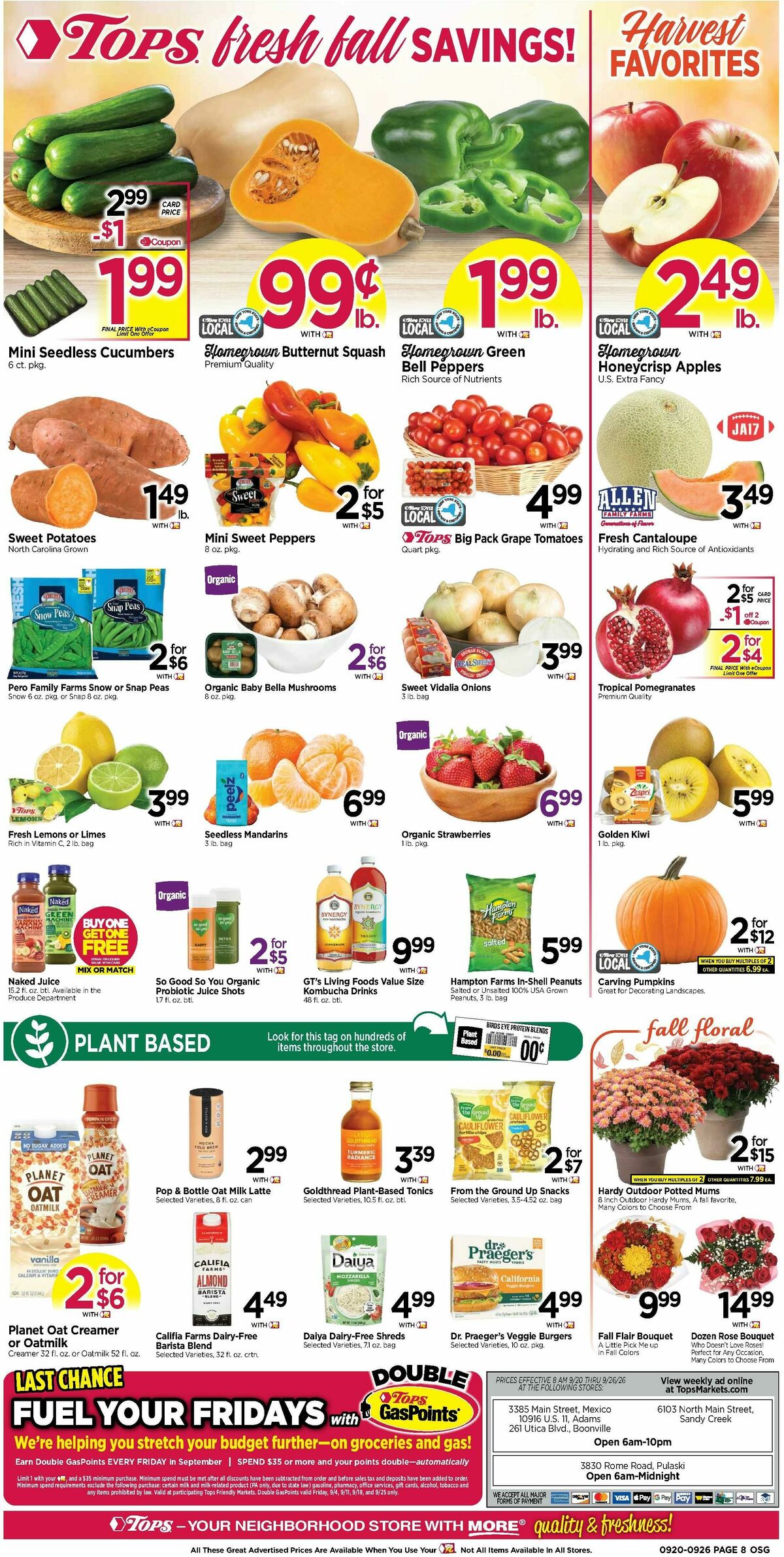 Tops Friendly Markets Weekly Ad from September 20