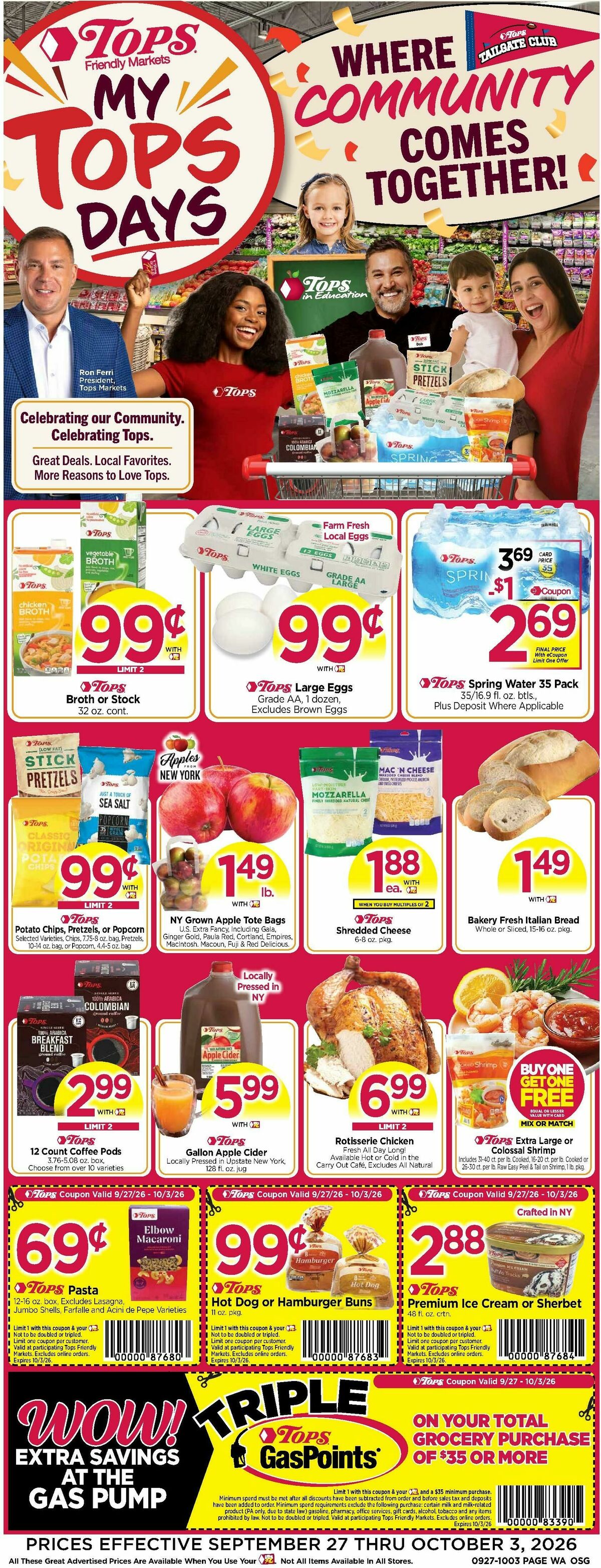 Tops Friendly Markets Weekly Ad from September 27