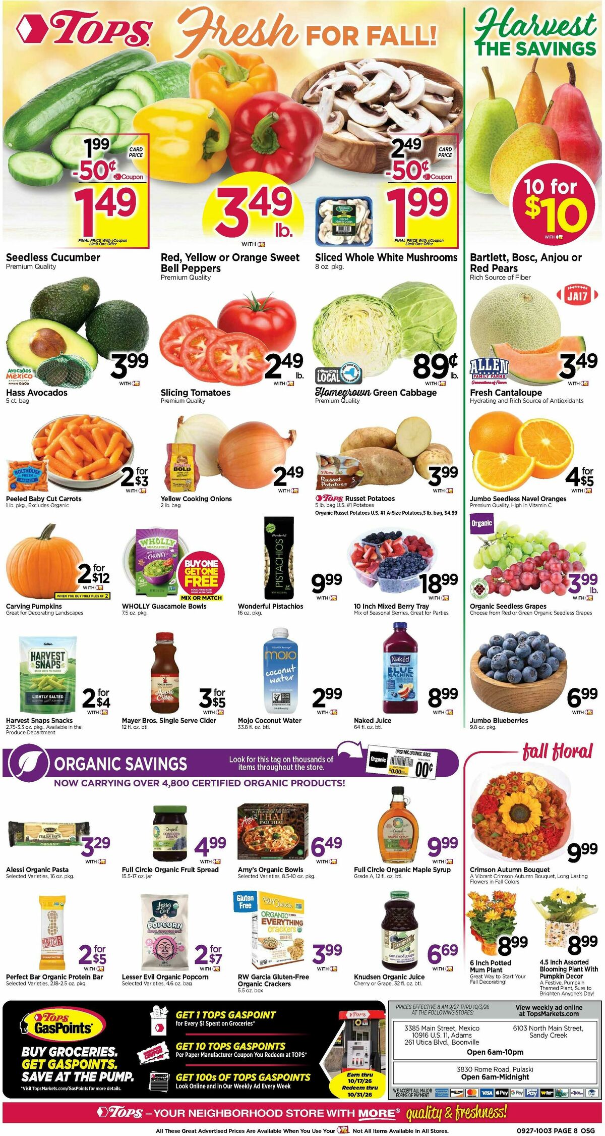 Tops Friendly Markets Weekly Ad from September 27