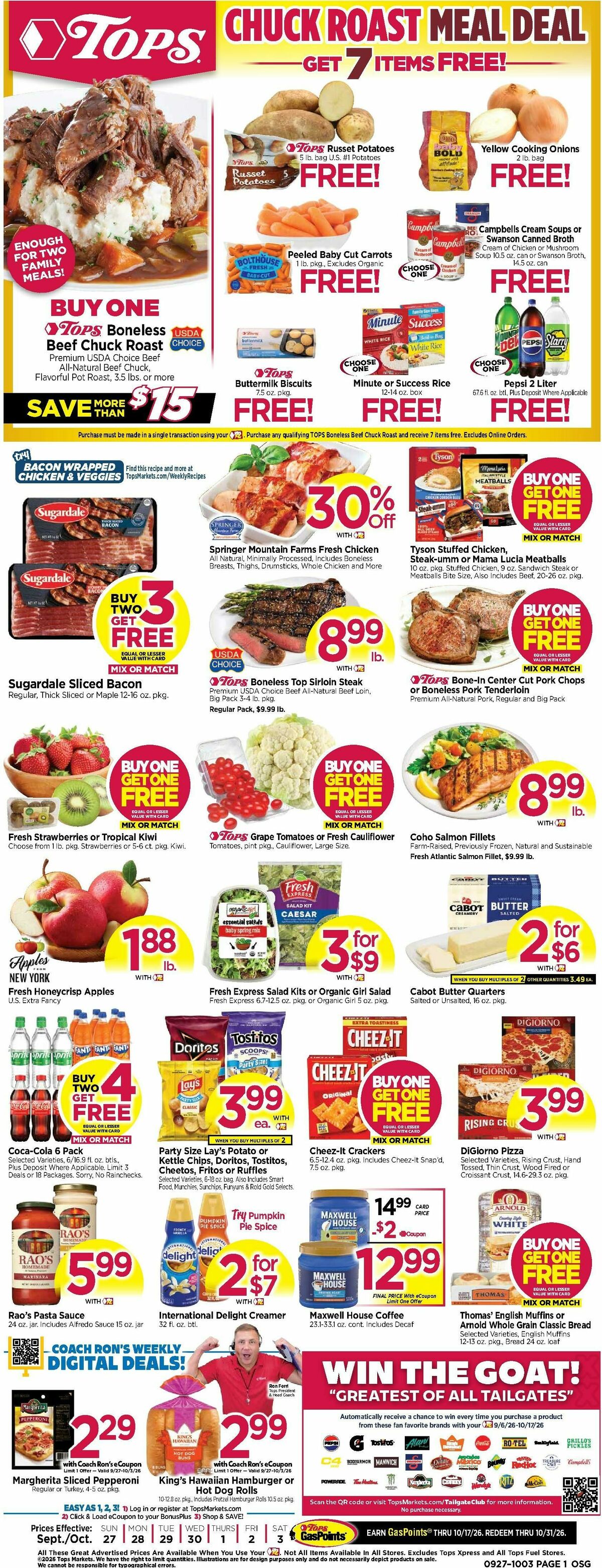 Tops Friendly Markets Weekly Ad from September 27