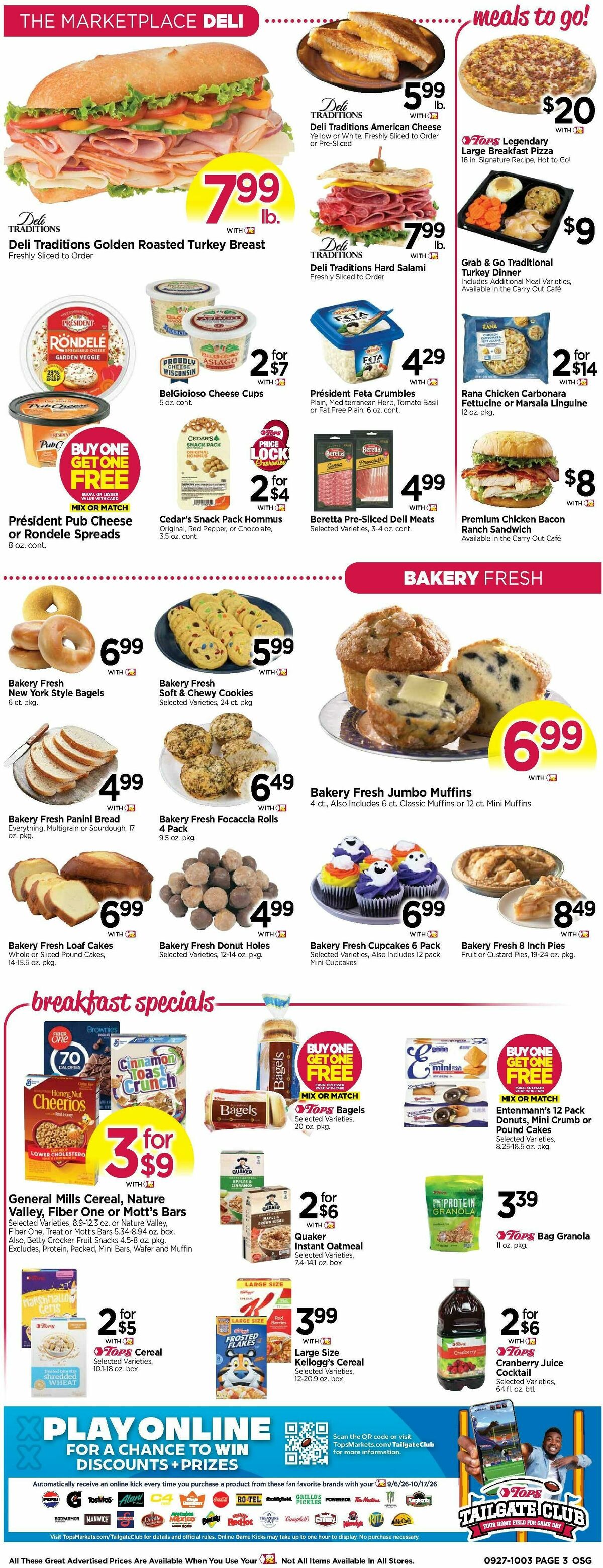 Tops Friendly Markets Weekly Ad from September 27