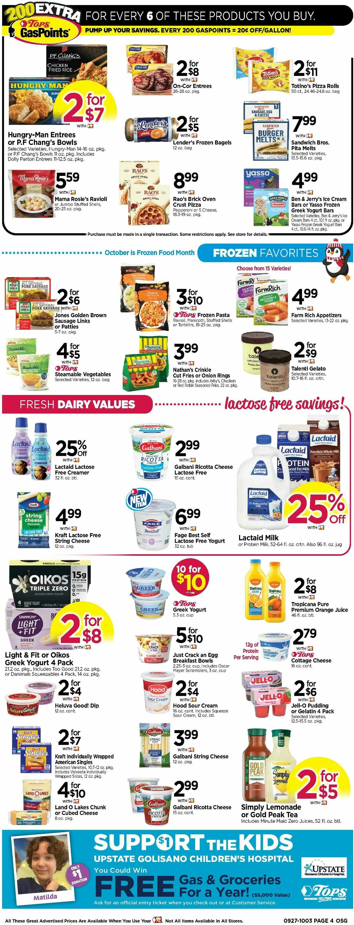Tops Friendly Markets Weekly Ad from September 27