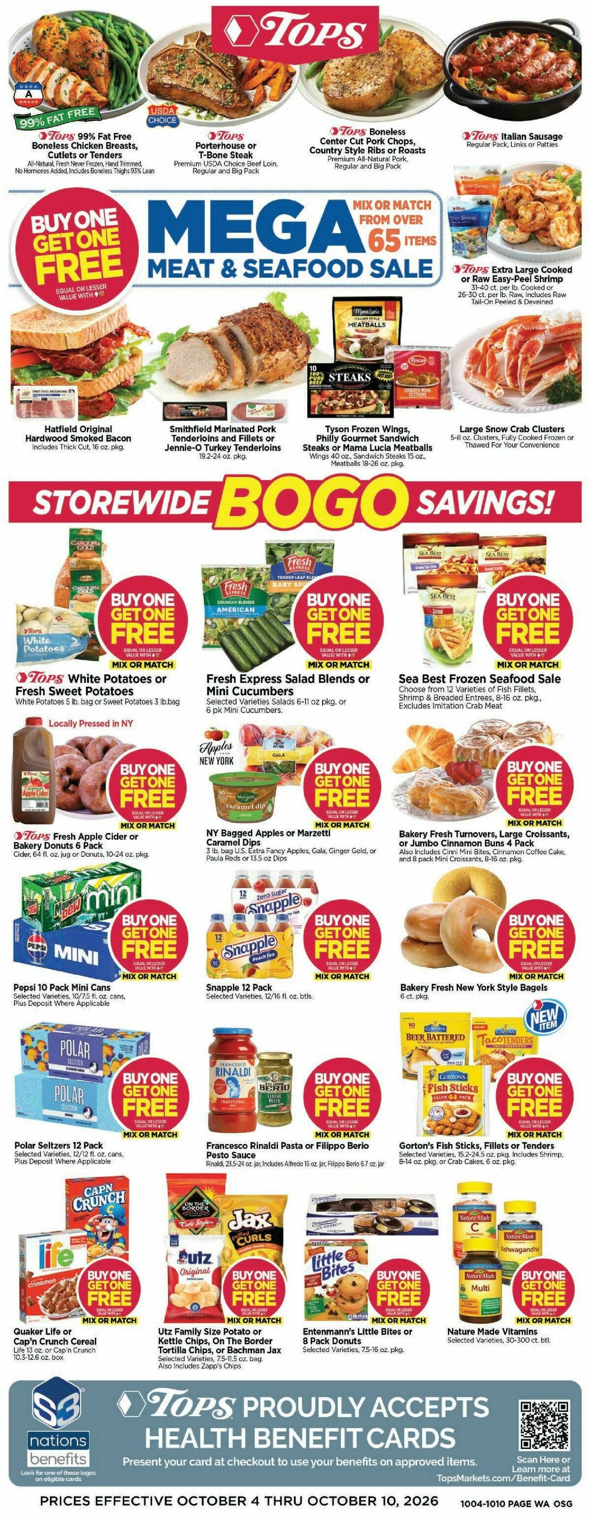 Tops Friendly Markets Weekly Ad from October 4