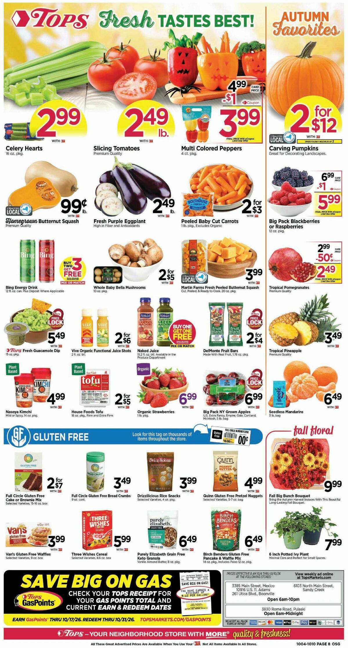 Tops Friendly Markets Weekly Ad from October 4