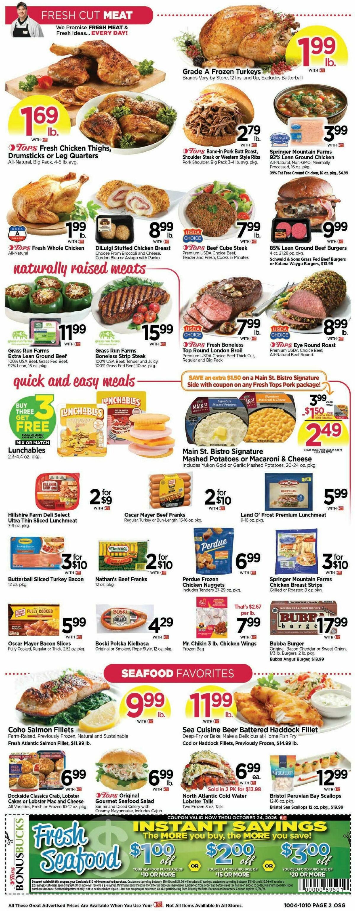 Tops Friendly Markets Weekly Ad from October 4