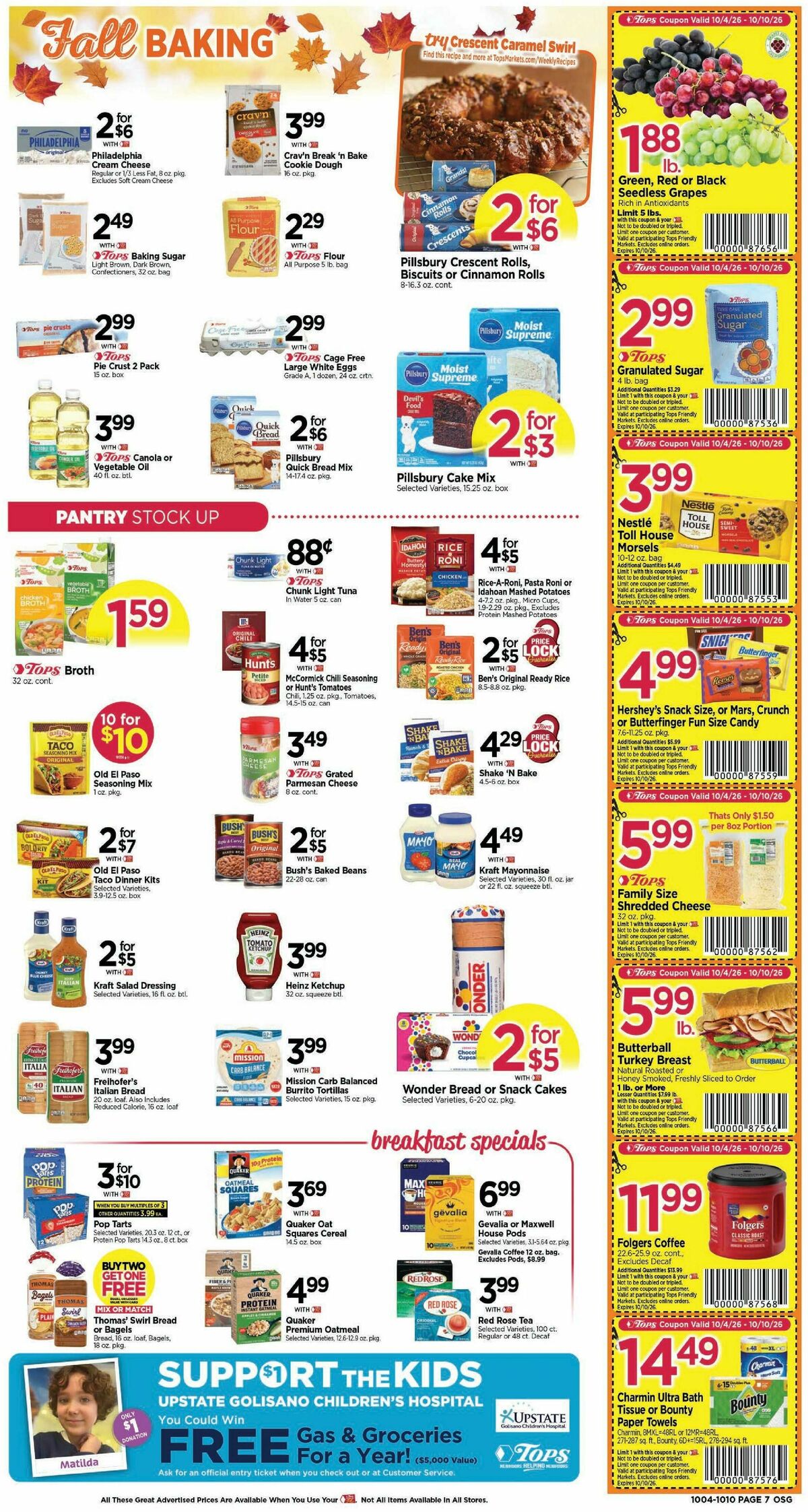 Tops Friendly Markets Weekly Ad from October 4