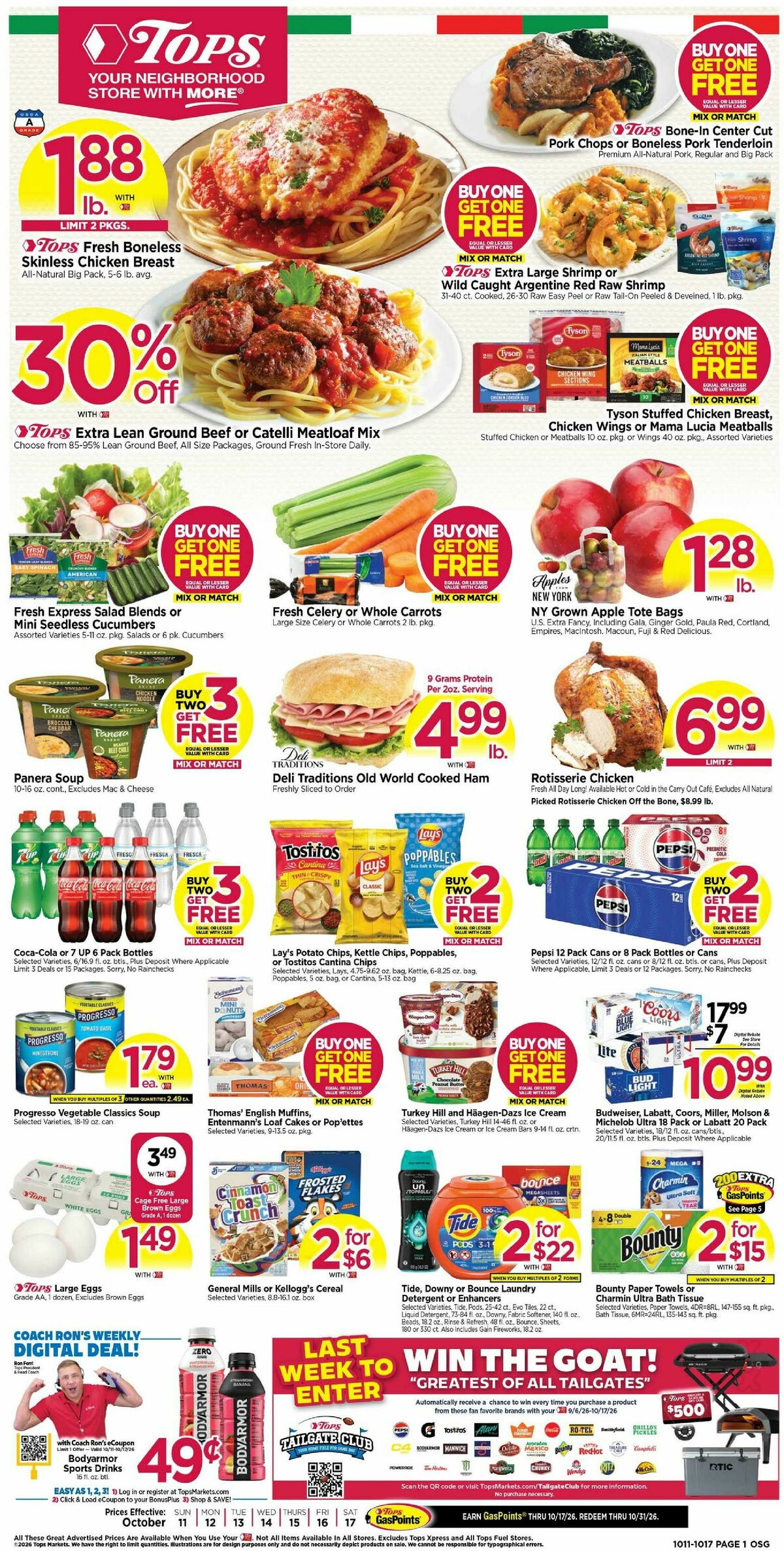 Tops Friendly Markets Weekly Ad from October 11