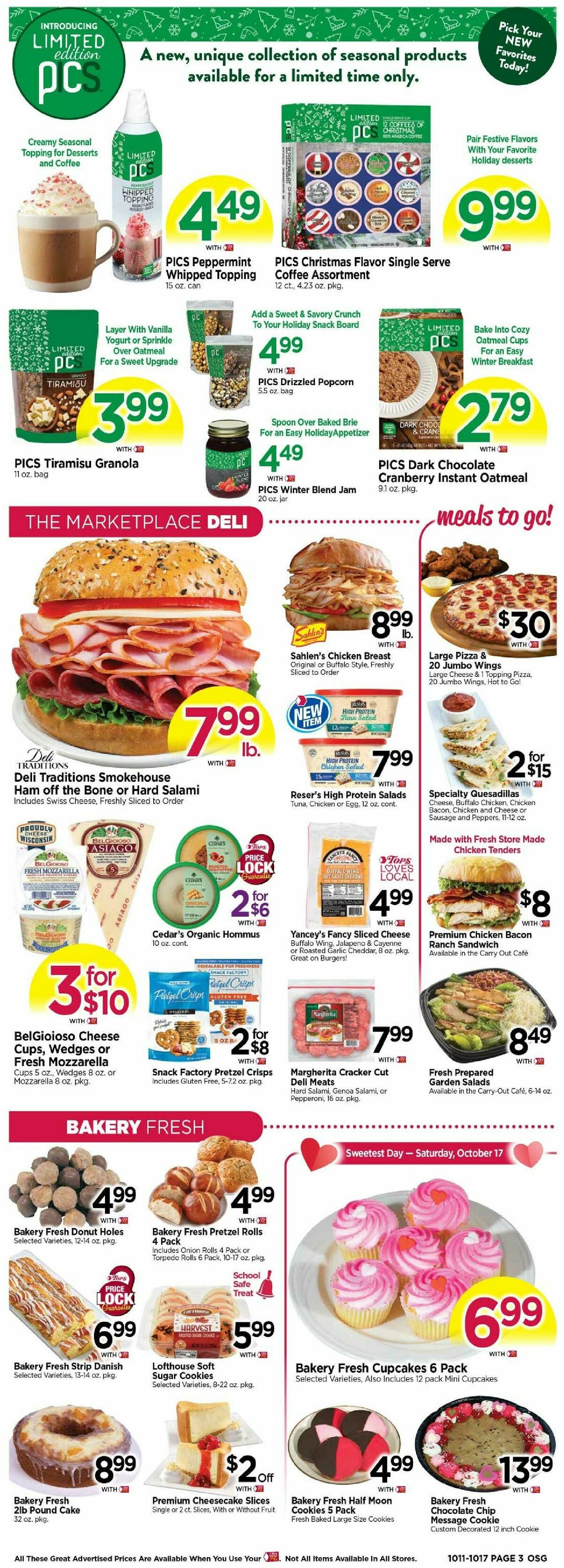 Tops Friendly Markets Weekly Ad from October 11