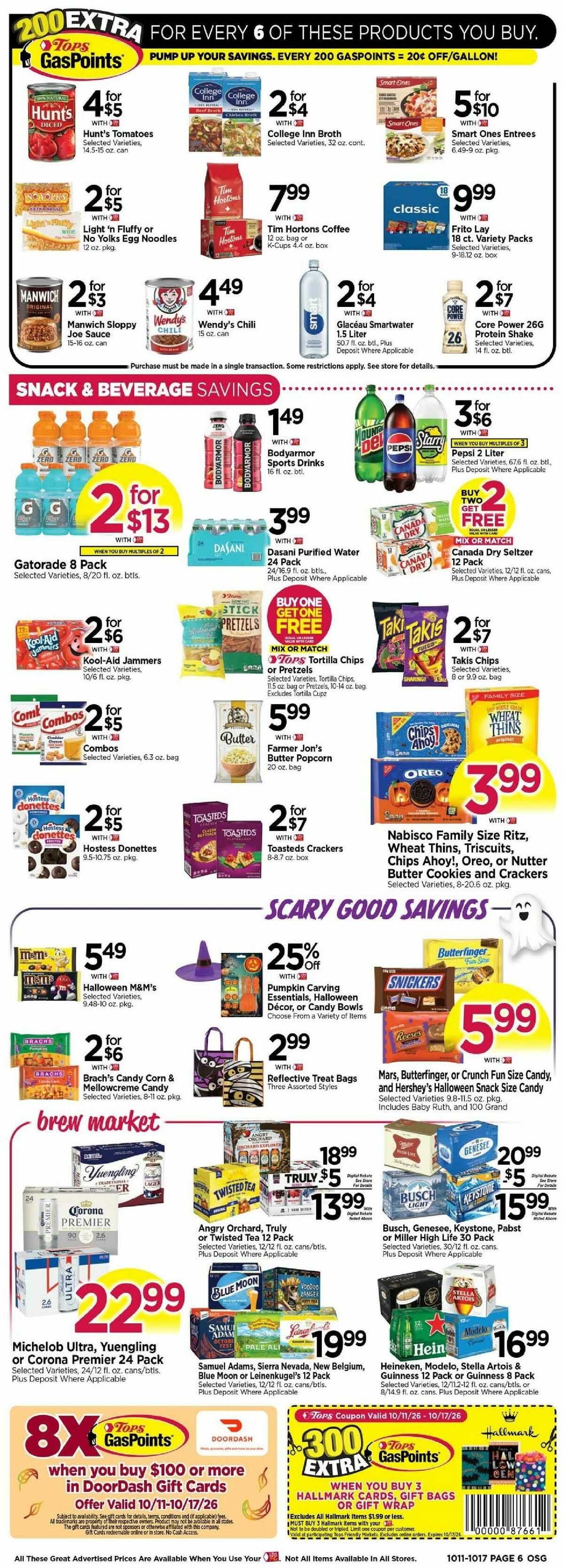 Tops Friendly Markets Weekly Ad from October 11
