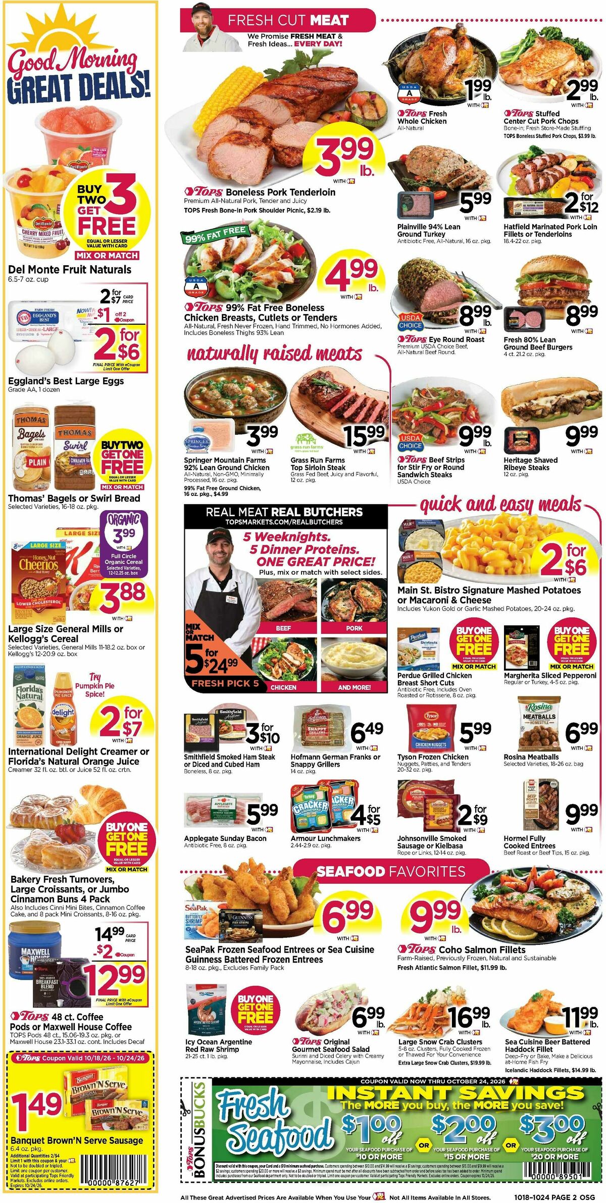 Tops Friendly Markets Weekly Ad from October 18