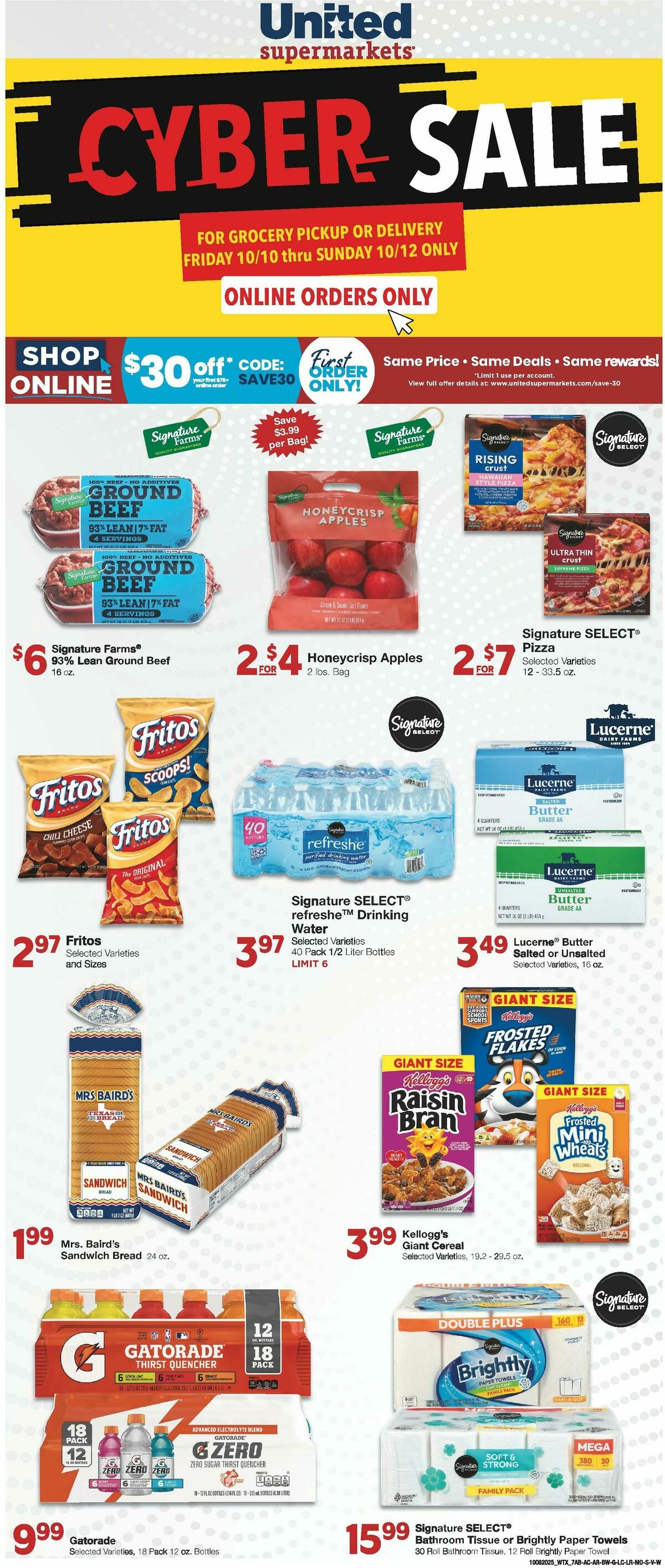 United Supermarkets Cyber Sale Weekly Ad from October 10