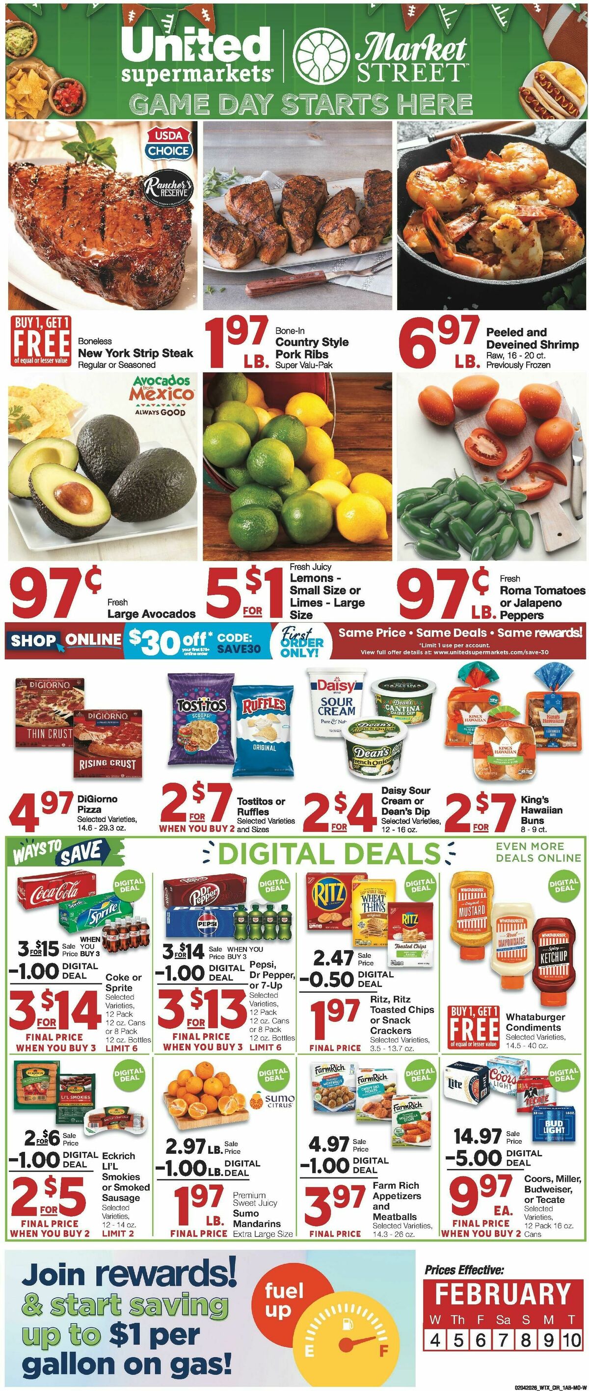 United Supermarkets Weekly Ad from February 4