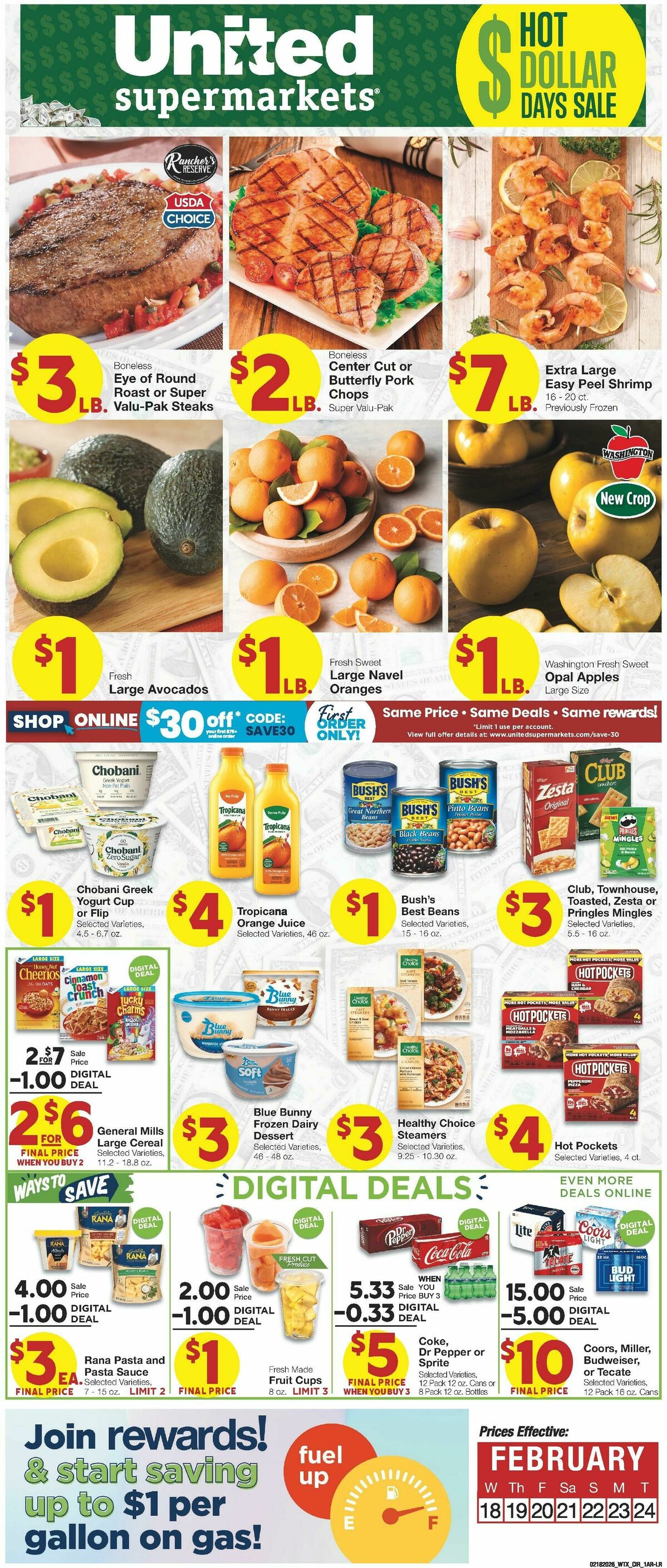 United Supermarkets Weekly Ad from February 18