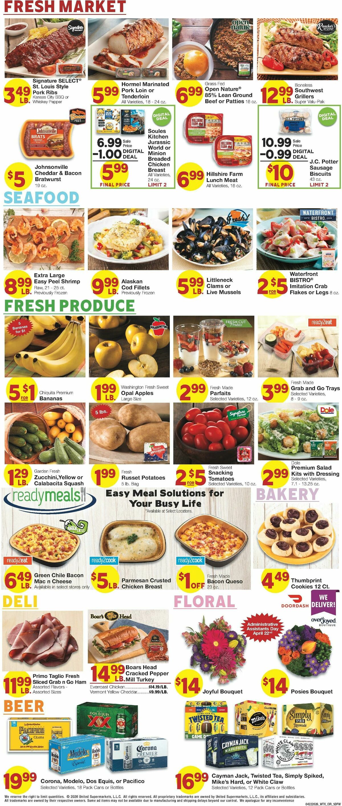 United Supermarkets Weekly Ad from April 22