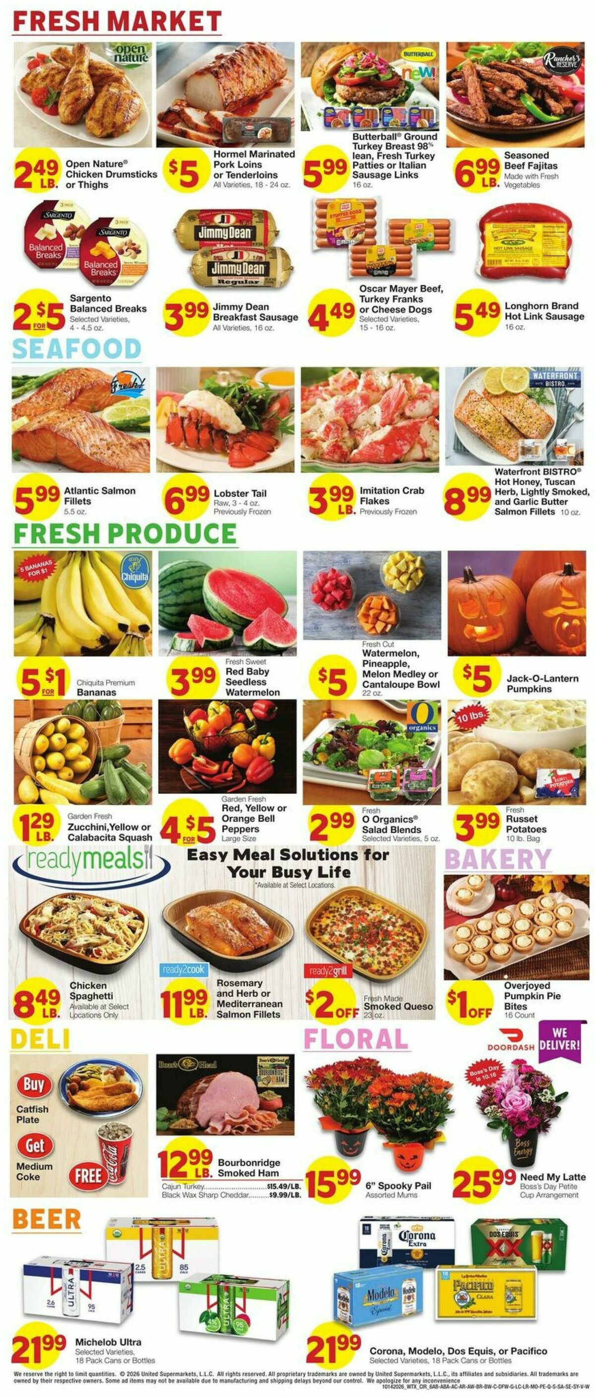 United Supermarkets Weekly Ad from October 14