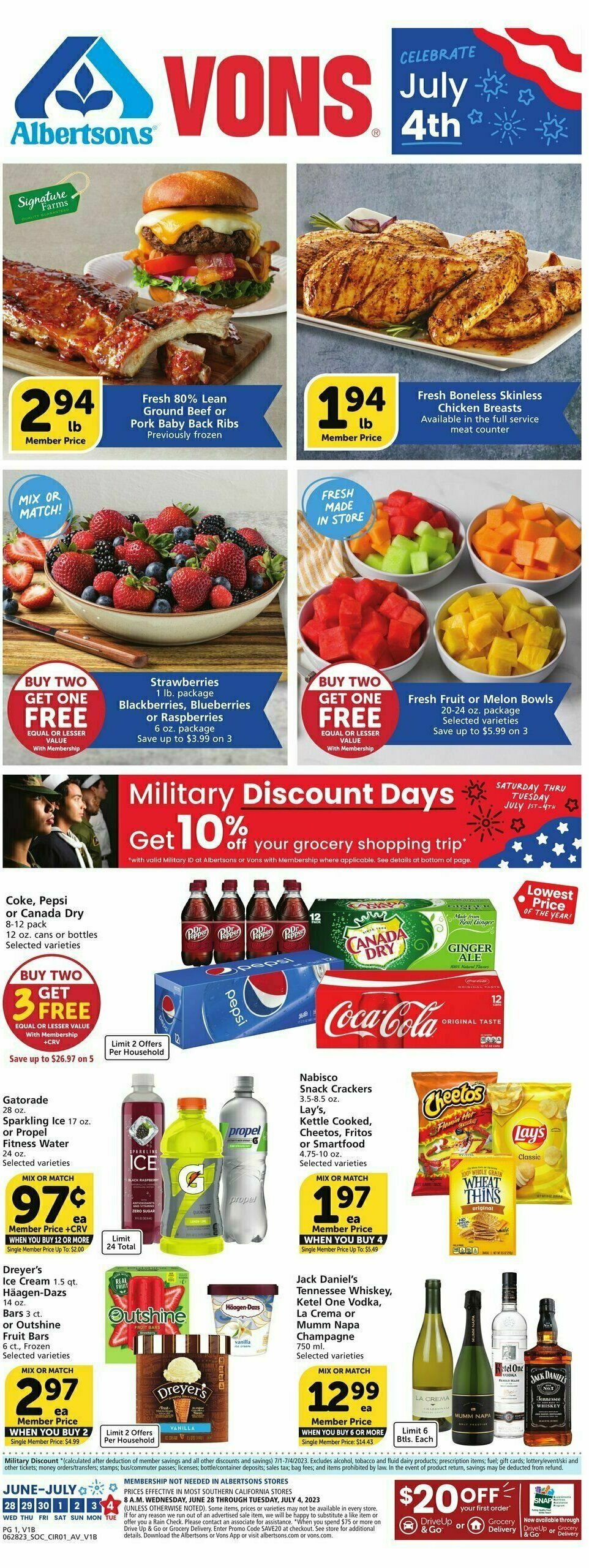 Vons Weekly Ad from June 28