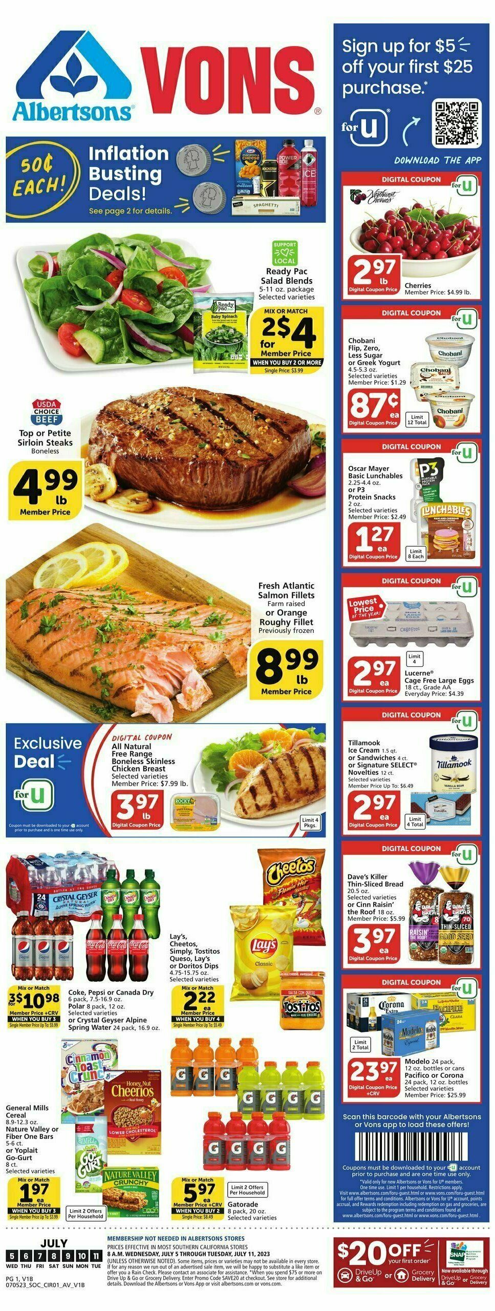 Vons Weekly Ad from July 5