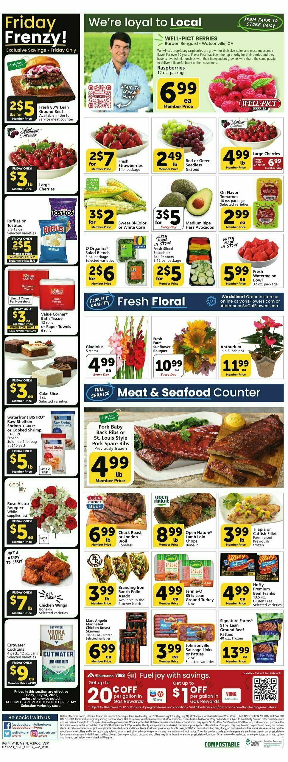 Vons Weekly Ad from July 12