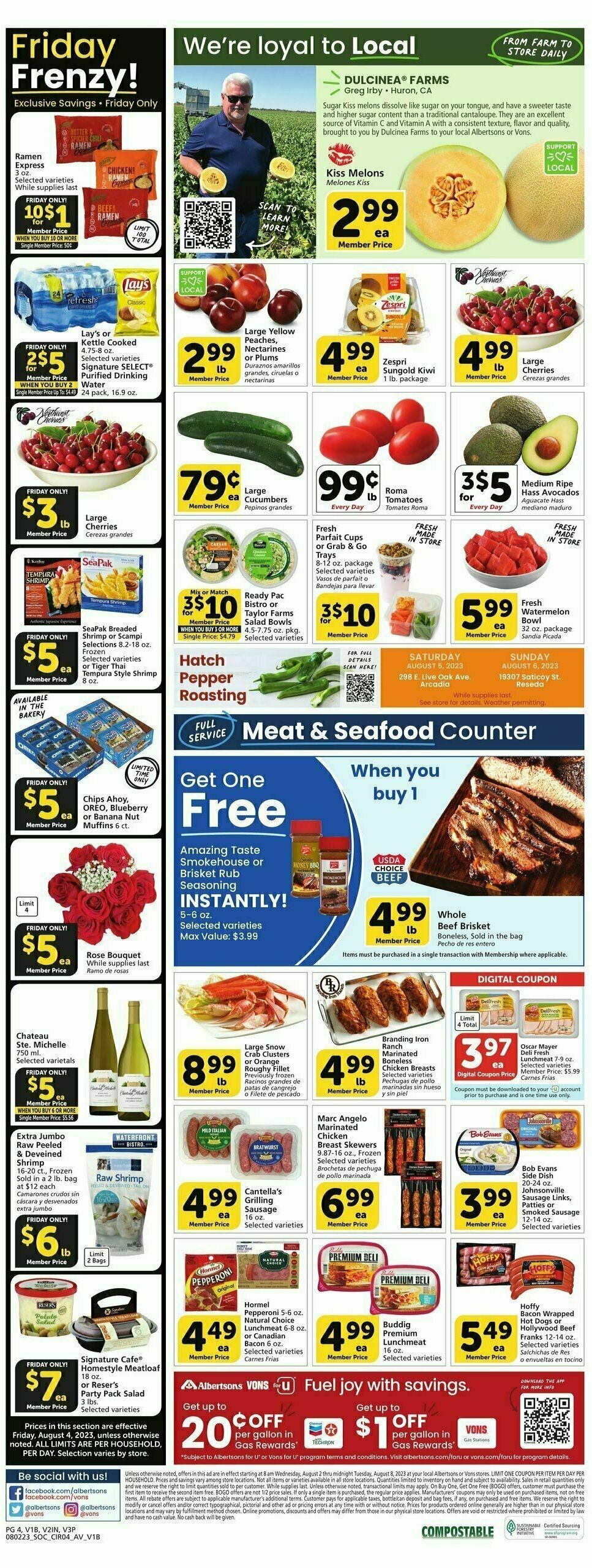 Vons Weekly Ad from August 2