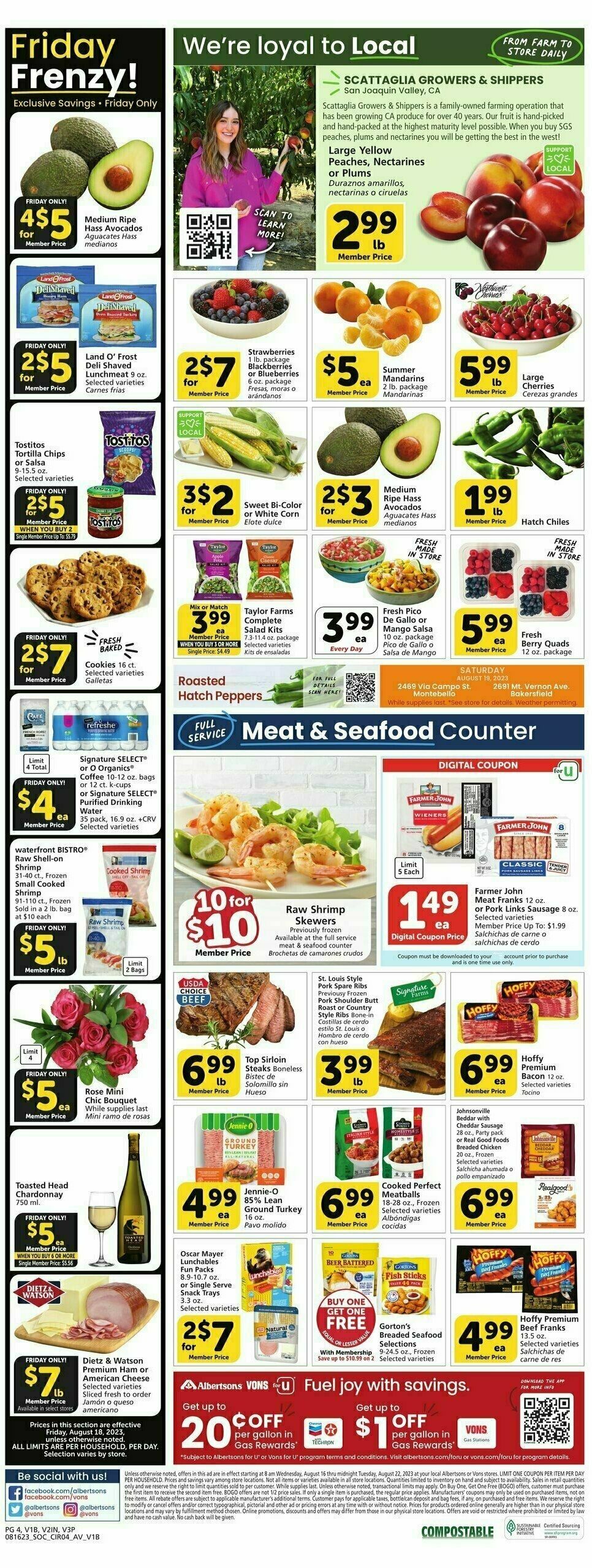 Vons Weekly Ad from August 16
