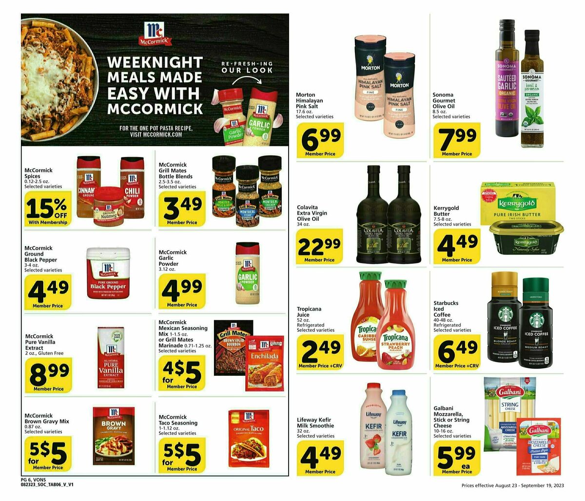 Vons Big Book of Savings Weekly Ad from August 23