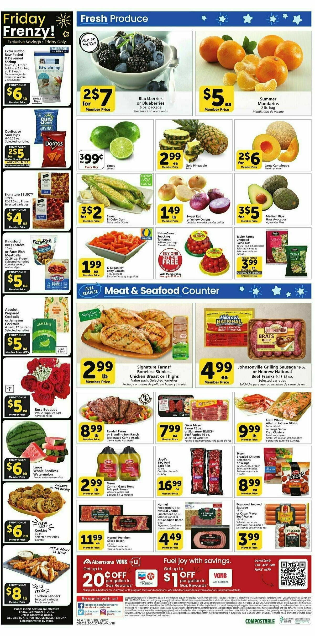 Vons Weekly Ad from August 30