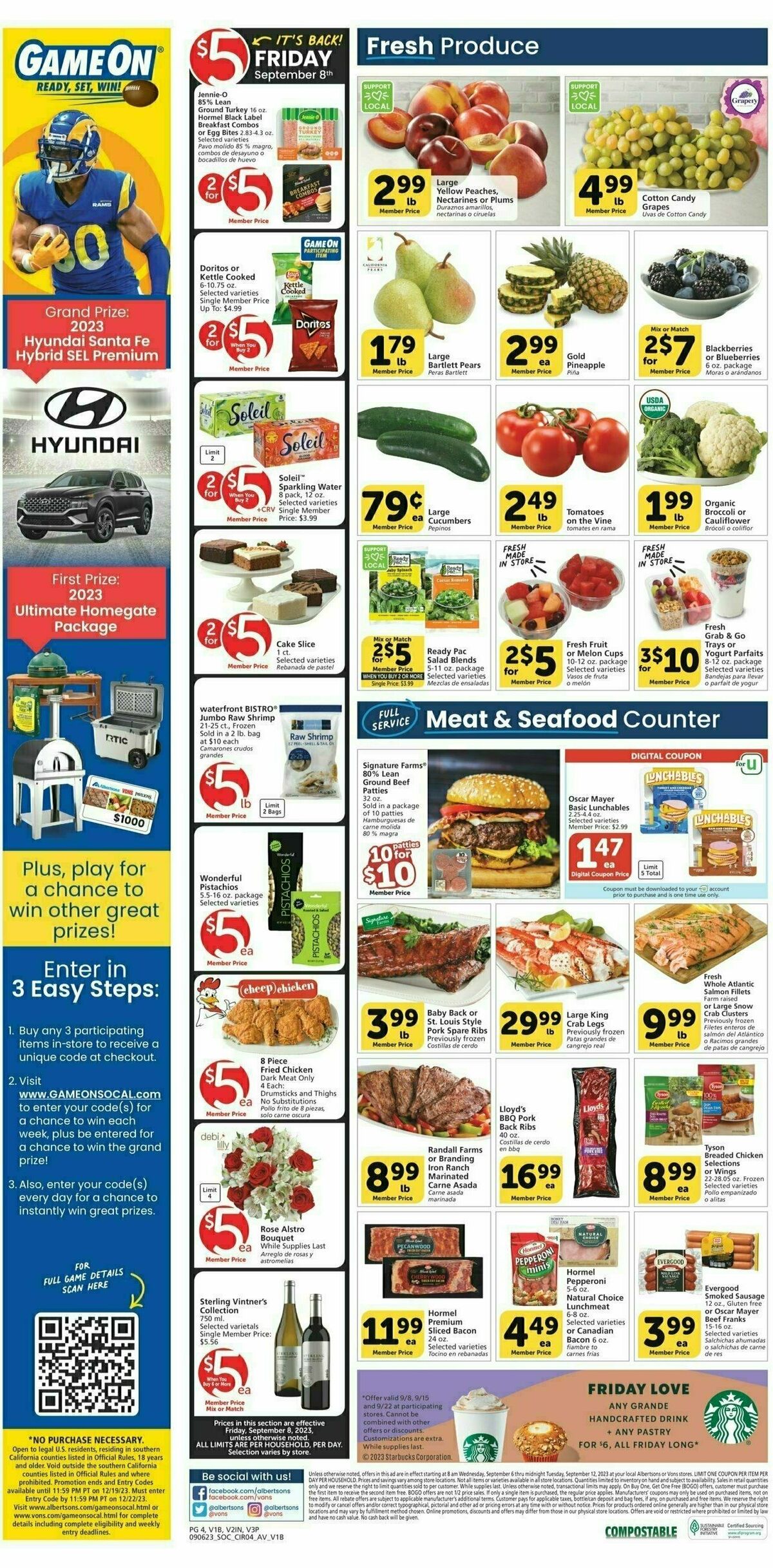 Vons Weekly Ad from September 6
