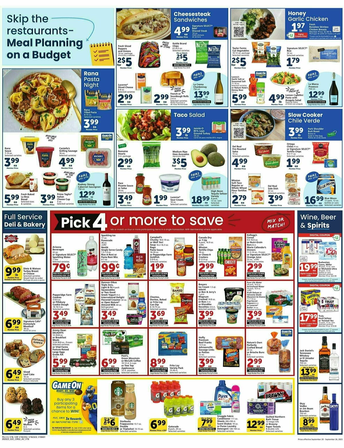 Vons Weekly Ad from September 20