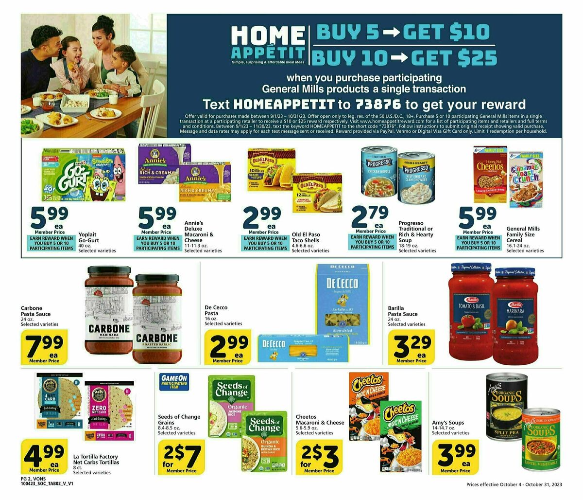 Vons Big Book of Savings Weekly Ad from October 4