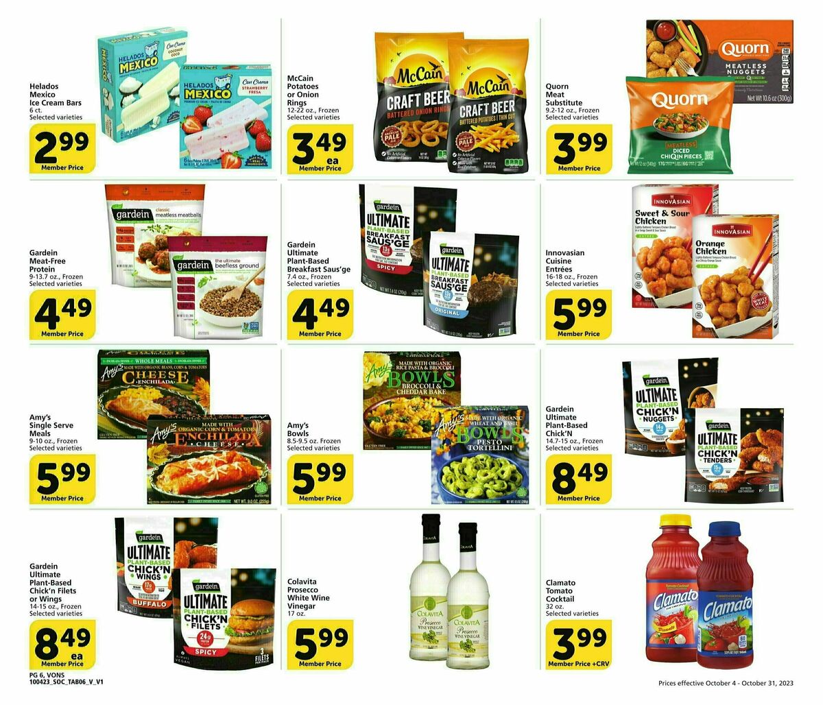 Vons Big Book of Savings Weekly Ad from October 4
