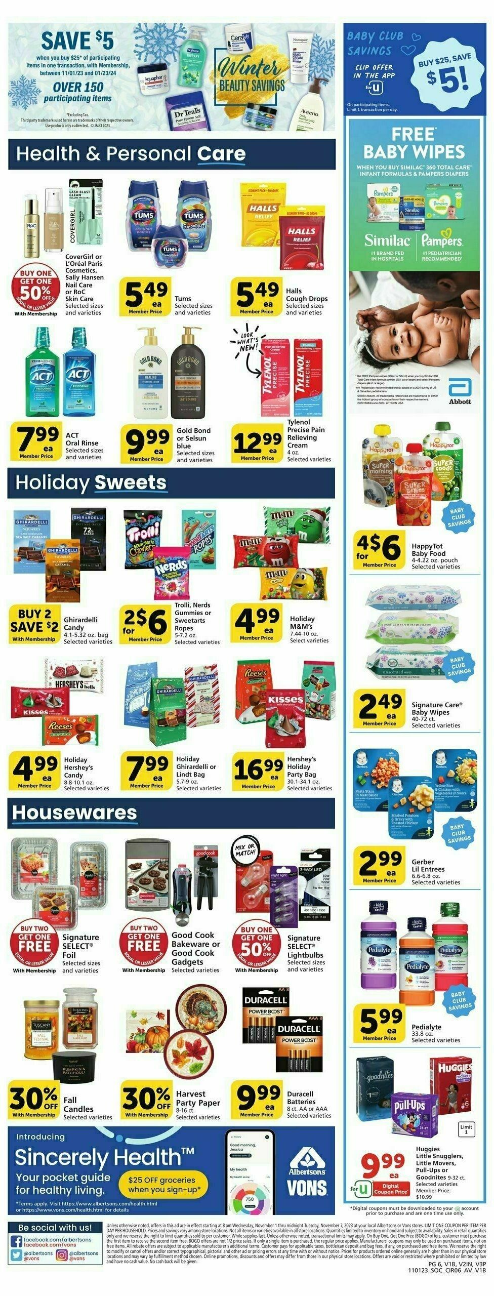 Vons Weekly Ad from November 1