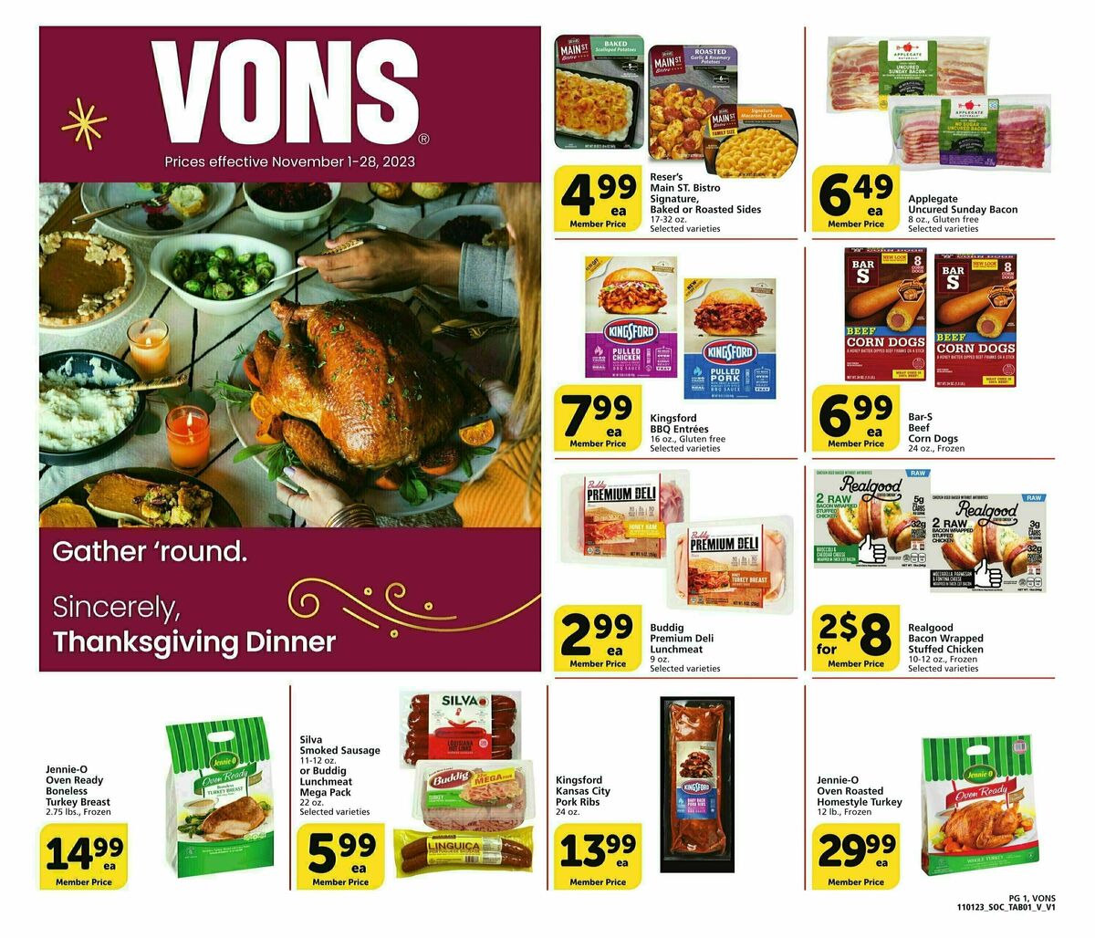 Vons Big Book of Savings Weekly Ad from November 1