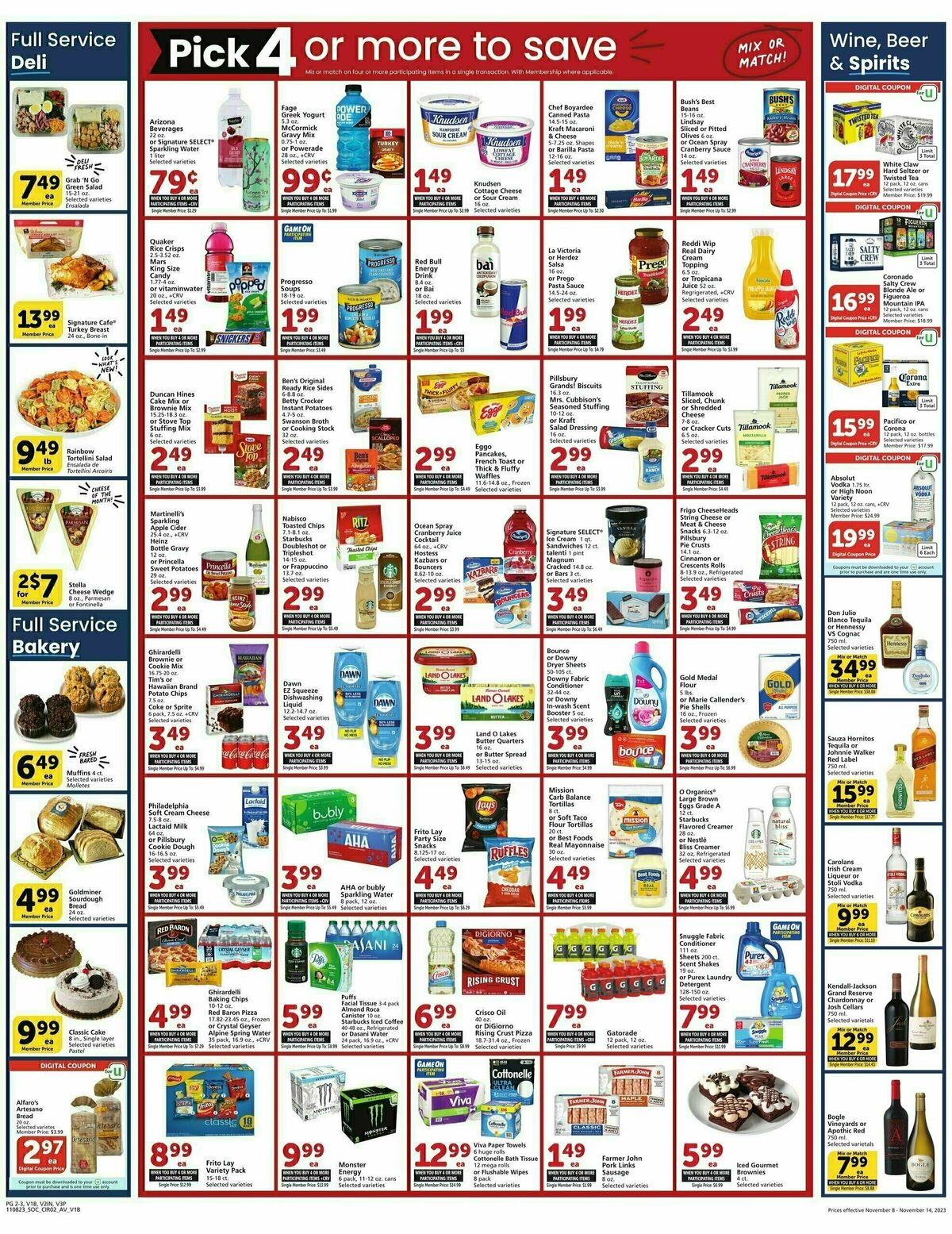 Vons Weekly Ad from November 8