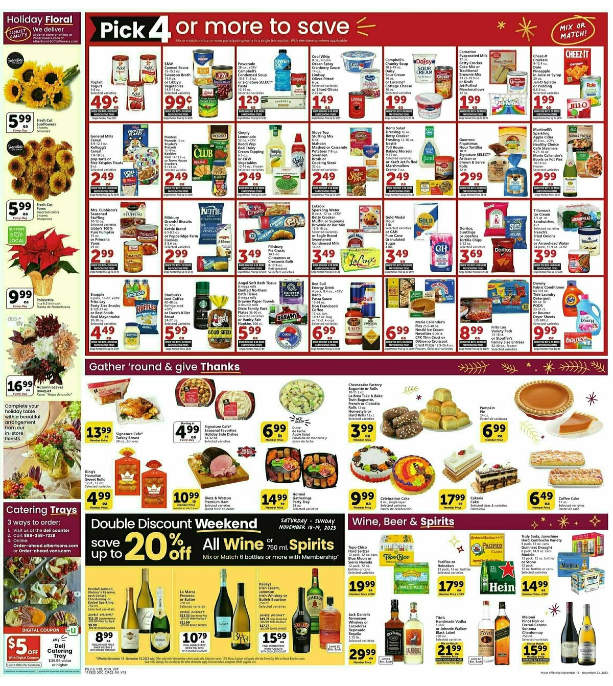 Vons Weekly Ad from November 15