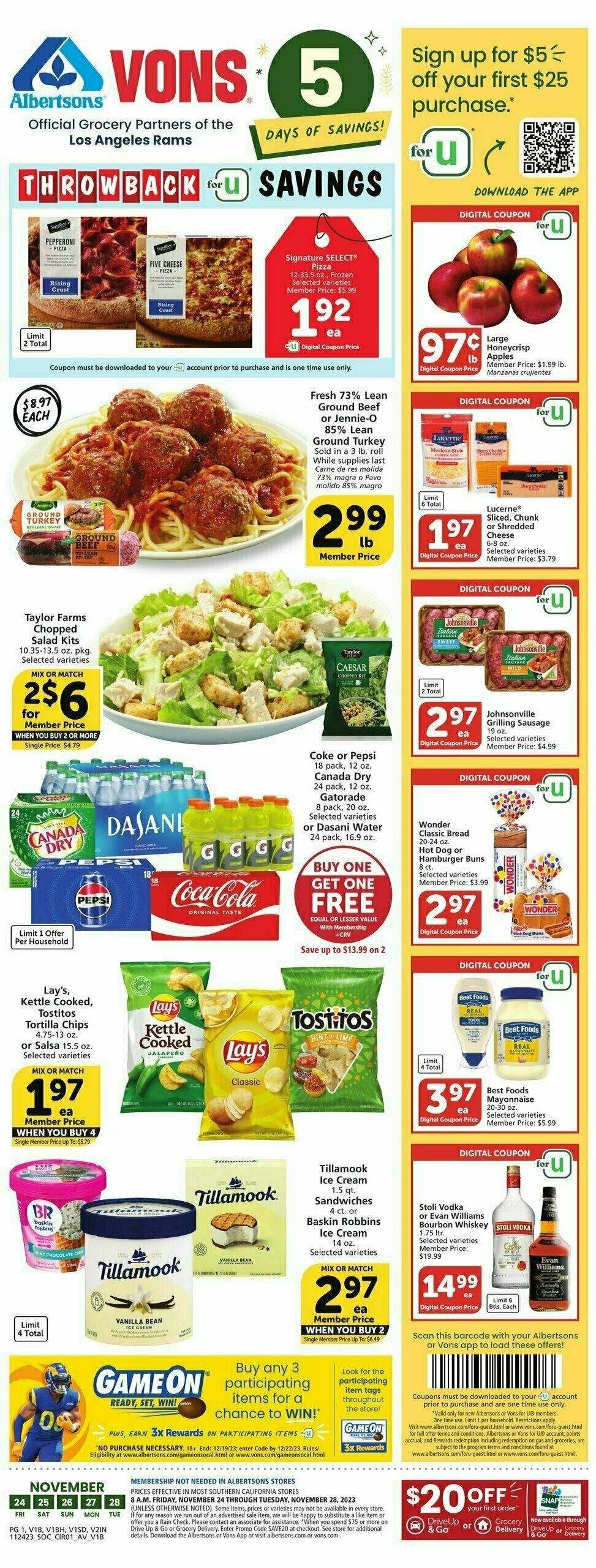 Vons Weekly Ad from November 24