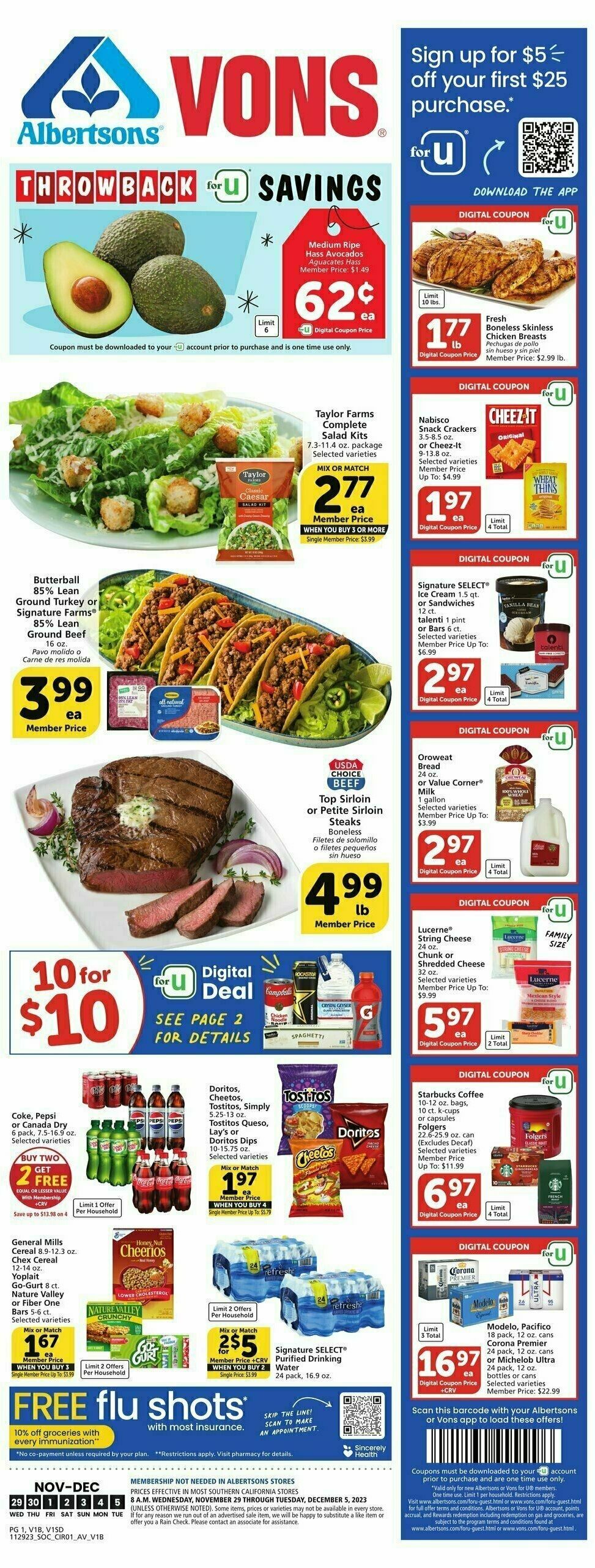 Vons Weekly Ad from November 29