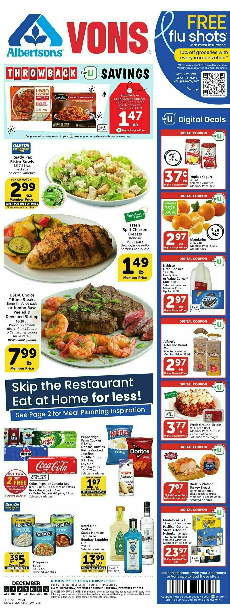 Vons Weekly Ad from December 6