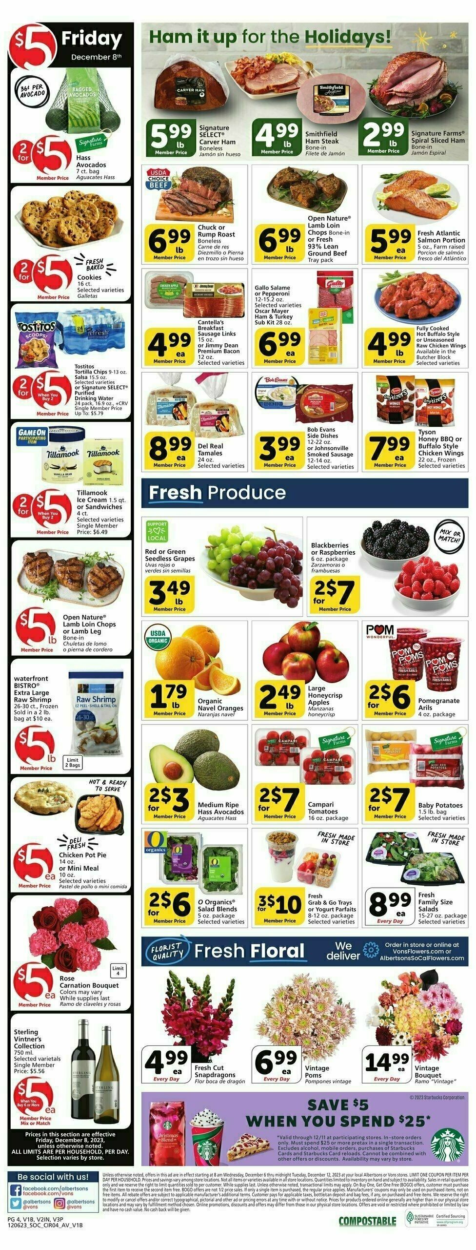 Vons Weekly Ad from December 6