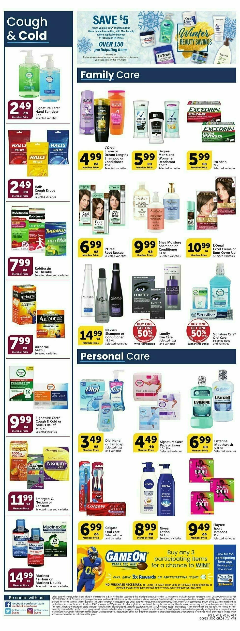 Vons Weekly Ad from December 6