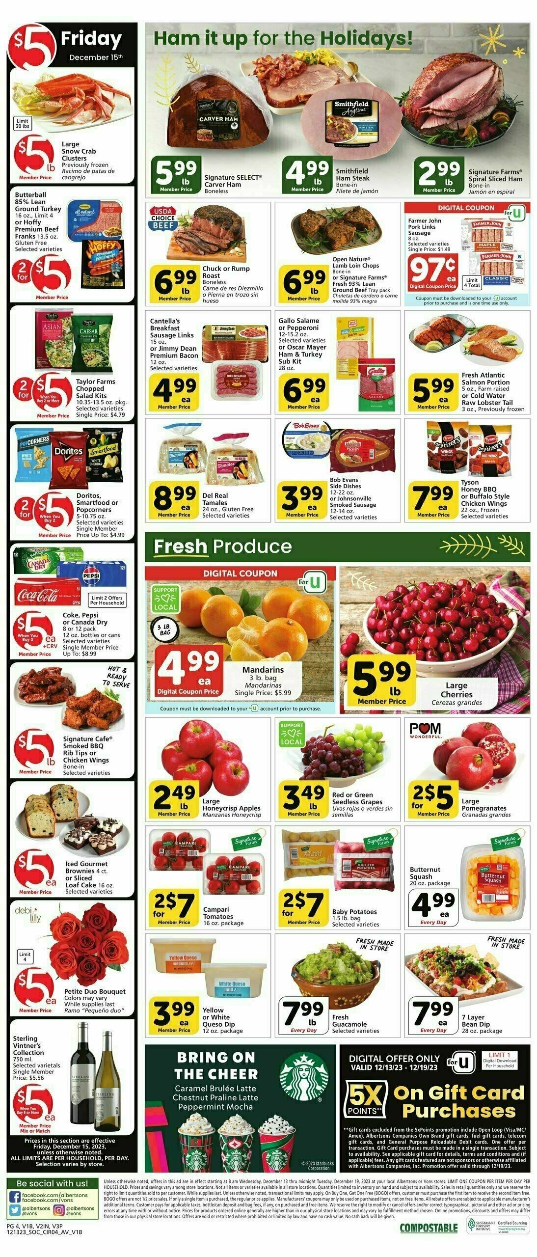 Vons Weekly Ad from December 13