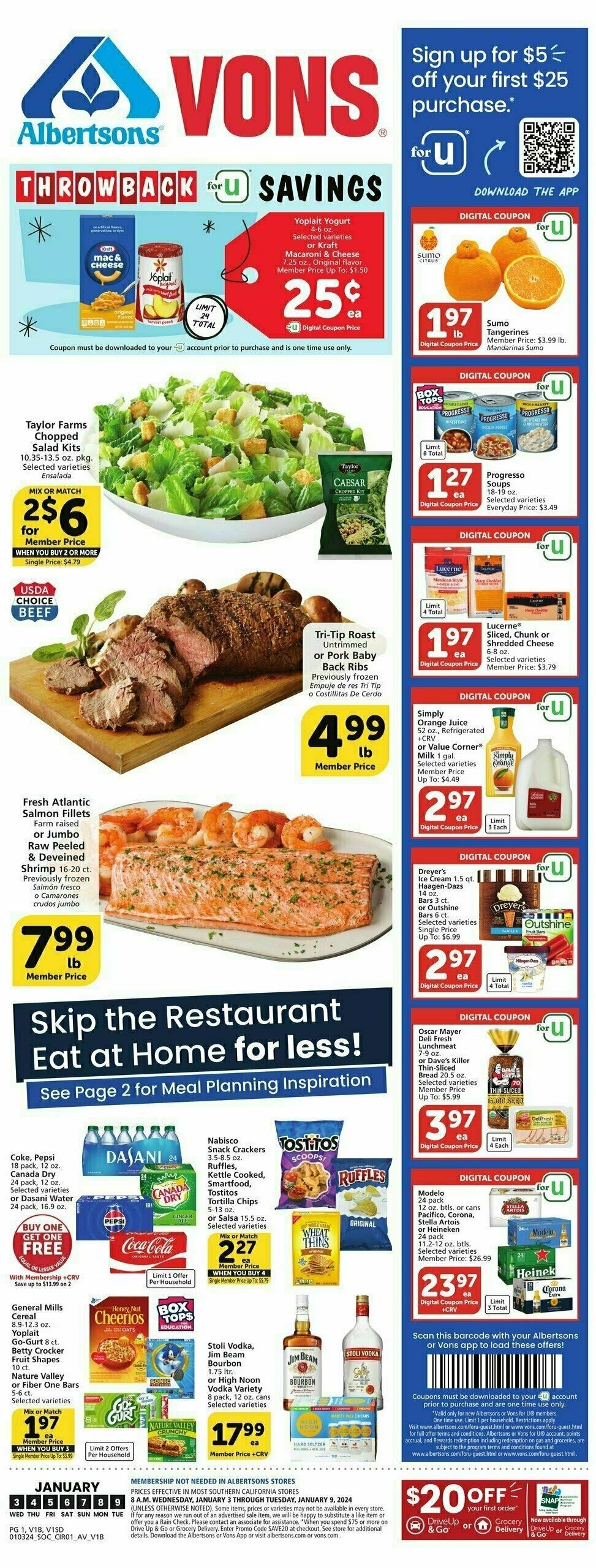 Vons Weekly Ad from January 3