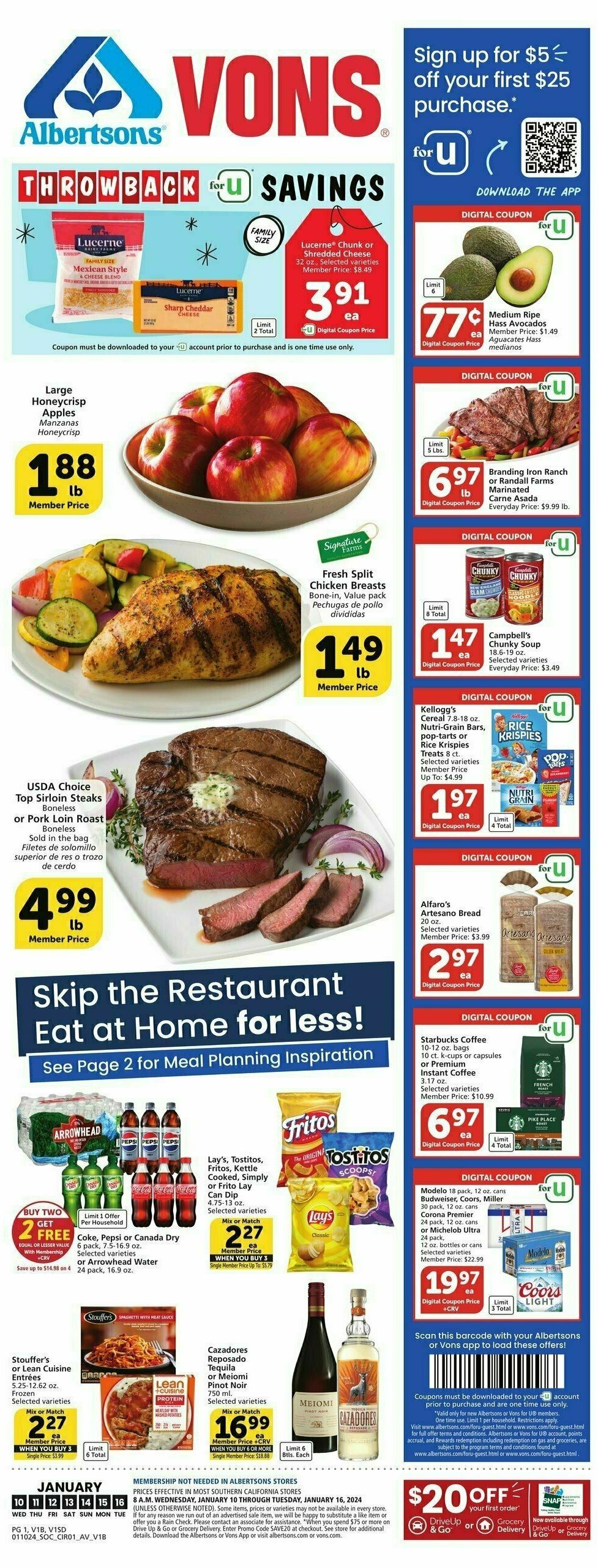 Vons Weekly Ad from January 10