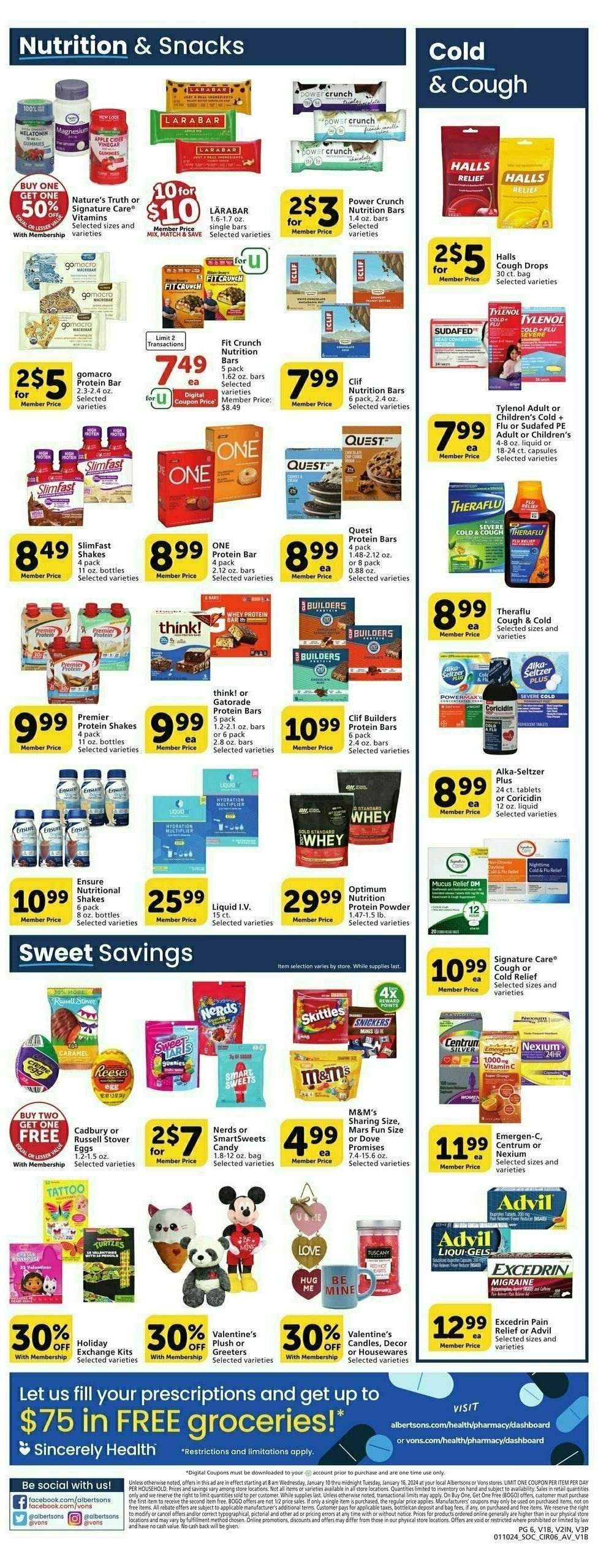 Vons Weekly Ad from January 10
