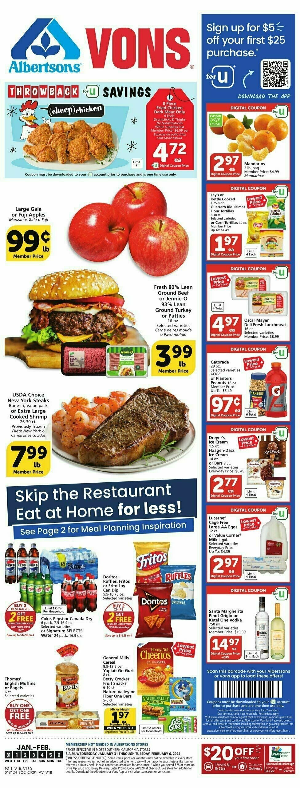 Vons Weekly Ad from January 31