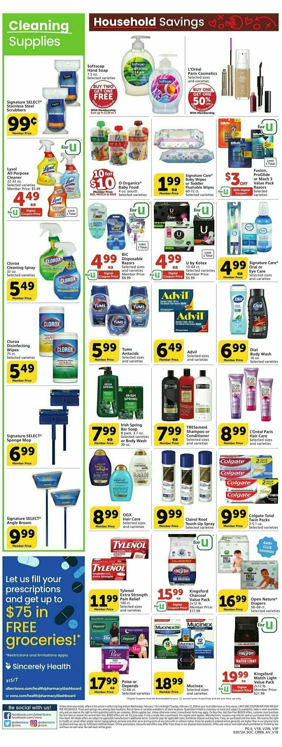 Vons Weekly Ad from February 7