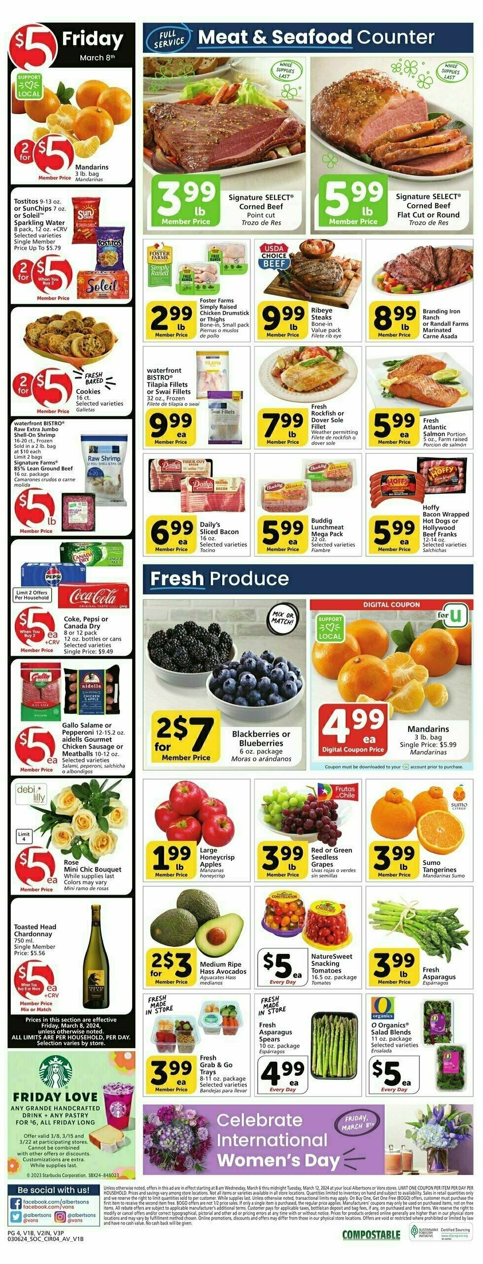 Vons Weekly Ad from March 6