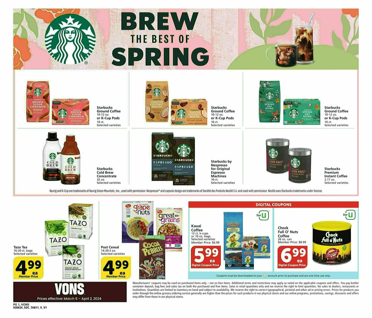 Vons Big Book of Savings Weekly Ad from March 6